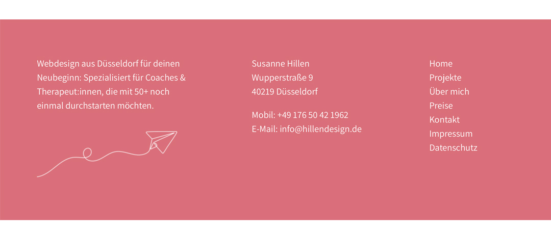 Aufbau einer Website - Footer
