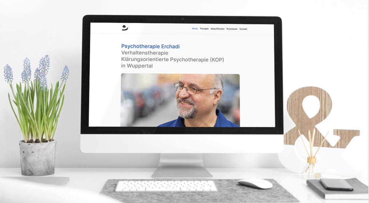 therapeute-websites Logo, PC, Tablet, Handy mit Website Resilienztrainerin